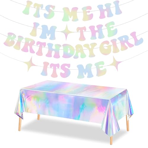 Qwrqwr Hot Birthday Party Dekorationen Schillerndes Glitzer "It's ME Hi I'm the Birthday Girl" Banner mit Tischdecke Musikthema Vorhang Dekorationen für Party Foto Hintergrund von Wand und Tisch Qwrqwr Hot Birthday Party Dekorationen Schillerndes Glitzer "It's ME Hi I'm the Birthday Girl" Banner mit Tischdecke Musikthema Vorhang Dekorationen für Party Foto Hintergrund von Wand und Tisch von Qwrqwr
