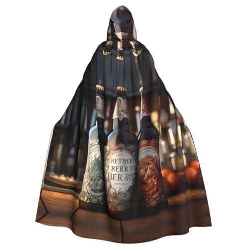 Qwvbn 3 Bierflaschen mit Kapuze für Halloween, Rollenspiel, Kostüm, Umhang, Umhang, leicht, drapiert Qwvbn 3 Bierflaschen mit Kapuze für Halloween, Rollenspiel, Kostüm, Umhang, Umhang, leicht, drapiert von Qwvbn