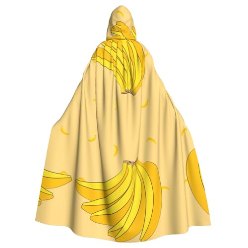 Qwvbn Cartoon-Bananen-Kapuzen-Kostüm, Halloween-Kostüm, Rollenspiel, Umhang, Umhang, leicht, drapiert von Qwvbn