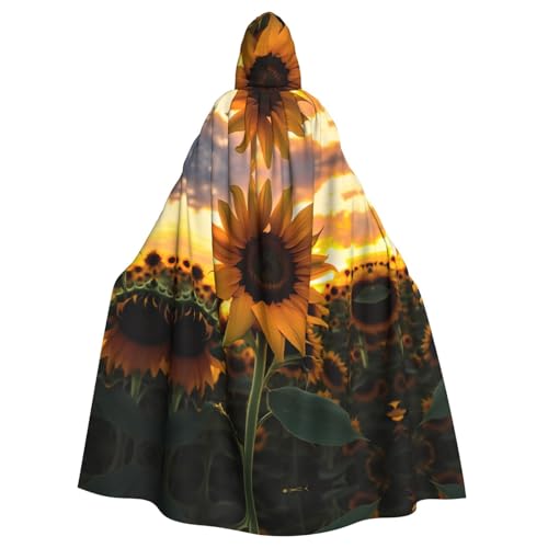 Qwvbn Farm-Sonnenblumen-Umhang mit Kapuze, für Halloween, Rollenspiel, leicht, drapiert Qwvbn Farm-Sonnenblumen-Umhang mit Kapuze, für Halloween, Rollenspiel, leicht, drapiert von Qwvbn