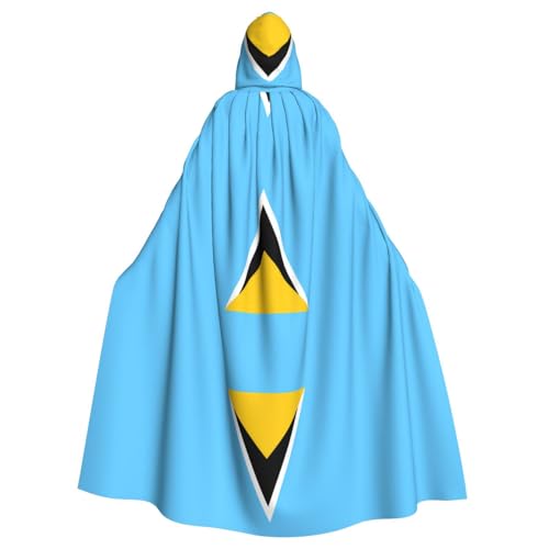 Qwvbn Flagge der Heiligen Lucia mit Kapuze, Halloween, Rollenspiel, Kostüm, Umhang, Umhang, leicht, drapiert Qwvbn Flagge der Heiligen Lucia mit Kapuze, Halloween, Rollenspiel, Kostüm, Umhang, Umhang, leicht, drapiert von Qwvbn