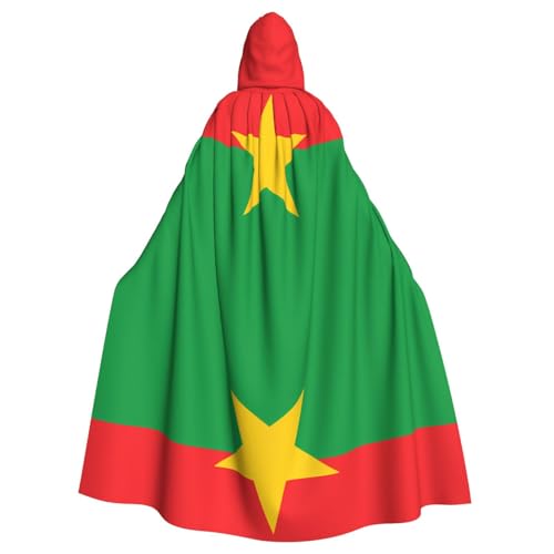 Qwvbn Flagge von Burkina Faso mit Kapuze, Halloween, Rollenspiel, Kostüm, Umhang, Umhang, leicht, drapiert Qwvbn Flagge von Burkina Faso mit Kapuze, Halloween, Rollenspiel, Kostüm, Umhang, Umhang, leicht, drapiert von Qwvbn