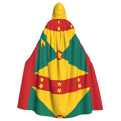 Qwvbn Flagge von Grenada mit Kapuze, Halloween, Rollenspiel, Umhang, Umhang, leicht, drapiert Qwvbn Flagge von Grenada mit Kapuze, Halloween, Rollenspiel, Umhang, Umhang, leicht, drapiert von Qwvbn