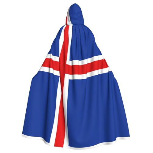 Qwvbn Islandflagge mit Kapuze, Halloween-Kostüm, Rollenspiel-Kostüm, Umhang, leicht, drapiert Qwvbn Islandflagge mit Kapuze, Halloween-Kostüm, Rollenspiel-Kostüm, Umhang, leicht, drapiert von Qwvbn