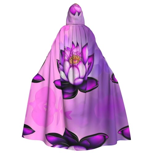 Qwvbn Lila Lotus Kapuzenmantel für Halloween, Rollenspiel, Umhang, Umhang, leicht, drapiert Qwvbn Lila Lotus Kapuzenmantel für Halloween, Rollenspiel, Umhang, Umhang, leicht, drapiert von Qwvbn