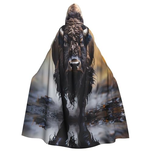 Qwvbn Nordamerikanischer Bison-Umhang mit Kapuze, Halloween, Rollenspiel, Umhang, leicht, drapiert Qwvbn Nordamerikanischer Bison-Umhang mit Kapuze, Halloween, Rollenspiel, Umhang, leicht, drapiert von Qwvbn