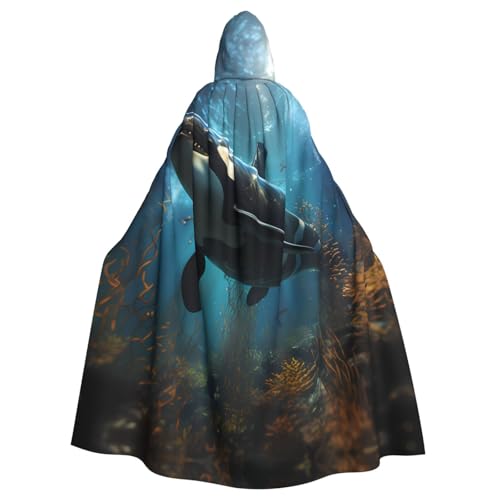 Qwvbn Riesige Killerwale mit Kapuze, Halloween-Kostüm, Rollenspiel, Umhang, Umhang, leicht, drapiert Qwvbn Riesige Killerwale mit Kapuze, Halloween-Kostüm, Rollenspiel, Umhang, Umhang, leicht, drapiert von Qwvbn