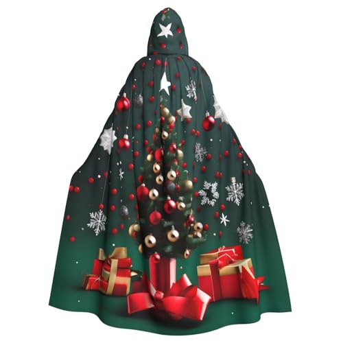 Qwvbn Robe Umhang mit rundem Ball, Weihnachtsbaum, mit Kapuze, Halloween, Rollenspiel, leicht, drapiert, Umhang von Qwvbn