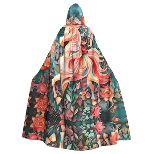 Qwvbn Rosa Papierschnitt Einhorn Kapuze Halloween Rollenspiel Kostüm Robe Umhang Umhang leicht drapiert Umhang Jacke Qwvbn Rosa Papierschnitt Einhorn Kapuze Halloween Rollenspiel Kostüm Robe Umhang Umhang leicht drapiert Umhang Jacke von Qwvbn