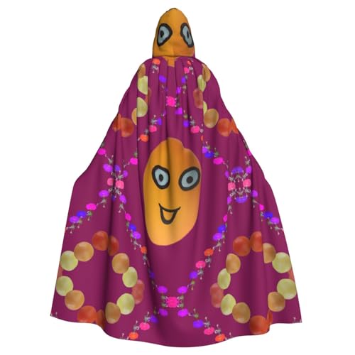 Qwvbn Smiley Mango Kapuzenmantel für Halloween, Rollenspiel, leicht, drapiert, Umhang Qwvbn Smiley Mango Kapuzenmantel für Halloween, Rollenspiel, leicht, drapiert, Umhang von Qwvbn