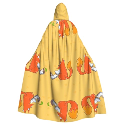 Qwvbn Sonnenblumenkerne und Füchse mit Kapuze, Halloween, Rollenspiel, Kostüm, Umhang, Umhang, leicht, drapiert Qwvbn Sonnenblumenkerne und Füchse mit Kapuze, Halloween, Rollenspiel, Kostüm, Umhang, Umhang, leicht, drapiert von Qwvbn