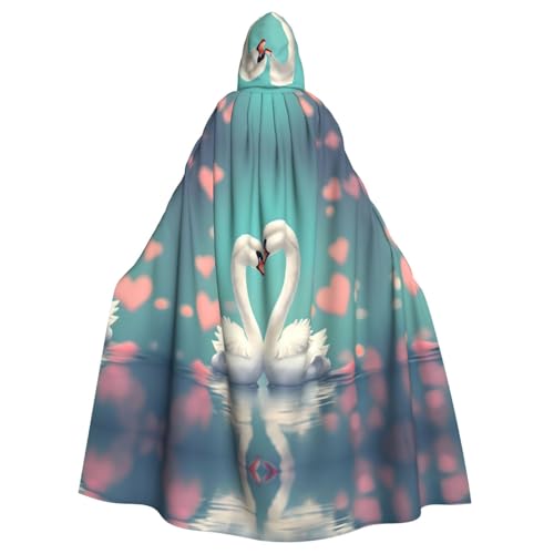 Qwvbn The Swan in love Kapuzenjacke, Rollenspiel-Kostüm, leicht, drapiert, Umhang von Qwvbn