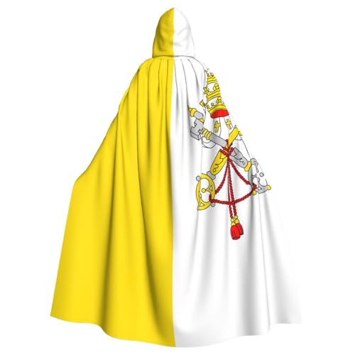 Qwvbn Umhang mit Kapuze und Vatikan-Flagge, für Halloween, Rollenspiel, leicht, drapiert Qwvbn Umhang mit Kapuze und Vatikan-Flagge, für Halloween, Rollenspiel, leicht, drapiert von Qwvbn