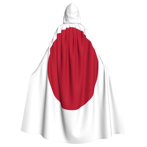 Qwvbn Umhang mit japanischer Flagge, mit Kapuze, für Halloween, Rollenspiele, leicht, drapiert Qwvbn Umhang mit japanischer Flagge, mit Kapuze, für Halloween, Rollenspiele, leicht, drapiert von Qwvbn