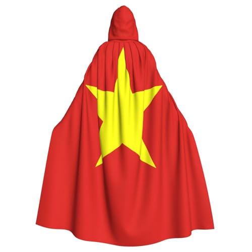 Qwvbn Umhang mit vietnamesischer Flagge, mit Kapuze, Halloween, Rollenspiel, leicht, drapiert, Umhang Qwvbn Umhang mit vietnamesischer Flagge, mit Kapuze, Halloween, Rollenspiel, leicht, drapiert, Umhang von Qwvbn