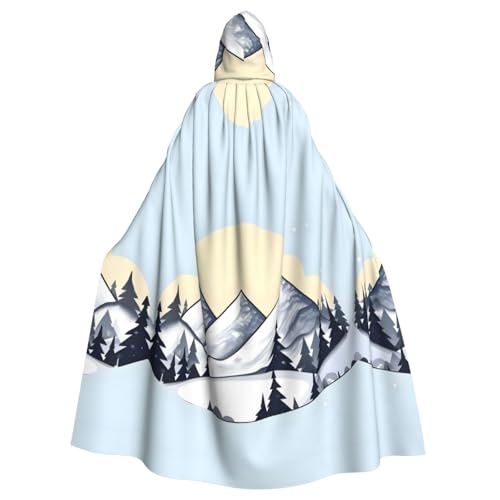 Qwvbn Weiße Schneeberge mit Kapuze für Halloween, Rollenspiel-Kostüm, Umhang, Umhang, leicht, drapiert Qwvbn Weiße Schneeberge mit Kapuze für Halloween, Rollenspiel-Kostüm, Umhang, Umhang, leicht, drapiert von Qwvbn