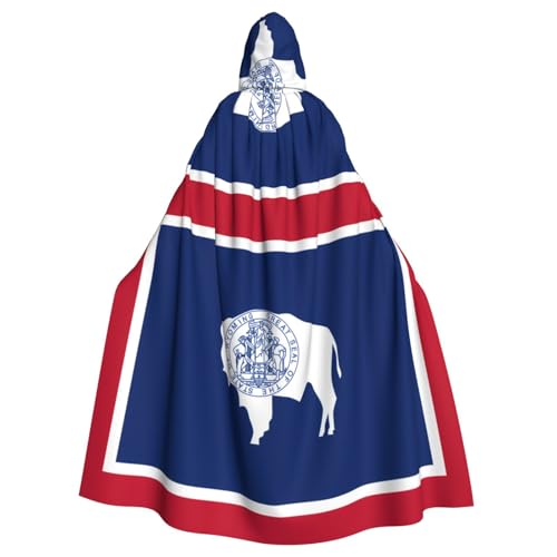Qwvbn Wyoming State Flag Hooded Halloween Role Play Costume Robe Cloak Cape Cape Lightweight Draped Cloak Jacket Qwvbn Wyoming State Flag Hooded Halloween Role Play Costume Robe Cloak Cape Cape Lightweight Draped Cloak Jacket von Qwvbn