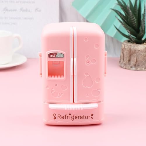 Miniatur-Kühlschrank aus Kunststoff, 1:12, Simulationskühlschrank, Kühlschrank, Modell, Bastelmöbel, Puppenhauszubehör von Qxiao