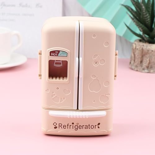 Miniatur-Kühlschrank aus Kunststoff, 1:12, Simulationskühlschrank, Kühlschrank, Modell, Bastelmöbel, Puppenhauszubehör von Qxiao