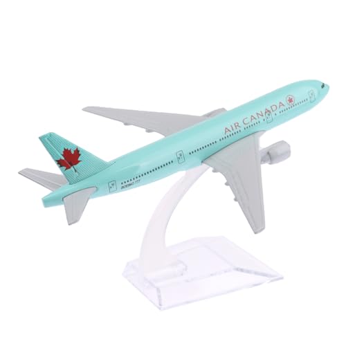 Qxiao Modellflugzeug Boeing 777 Air Kanada Flugzeugmodell 16 cm 1:400 Legierung Souvenir Modell Flugzeug mit Ständer Büro Home Collection Dekoration Geschenk für Flugzeugsammler und Liebhaber von Qxiao