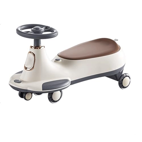 Wiggle-Auto for Kinder, Aufsitzspielzeug, leise blinkende Räder, integriertes Staufach, belastbar bis 90 kg, for Kinder ab 3 Jahren(Bleu) von Qxmiguel