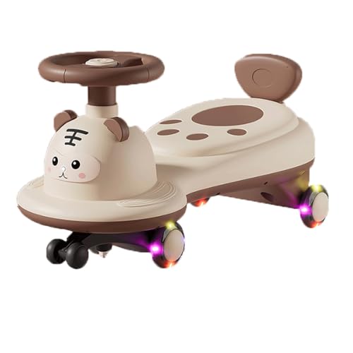Wiggle Car, Musiklicht, Anti-Überschlag-Schaukelauto for Kinder, for Jungen und Mädchen, Aufsitz-Spielzeugschaukel, leises Blinkrad, ab 3 Jahren(CAF�) von Qxmiguel