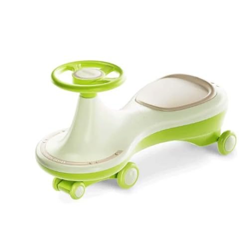 Wiggle Car Kinder-Rutschauto, Schaukel, leises PU-Rad, Überschlagschutz, for Kinder ab 3 Jahren(Groen) von Qxmiguel