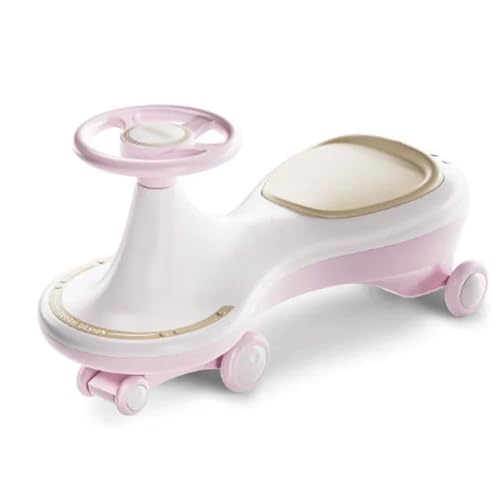 Wiggle Car Kinder-Rutschauto, Schaukel, leises PU-Rad, Überschlagschutz, for Kinder ab 3 Jahren(Rose) von Qxmiguel