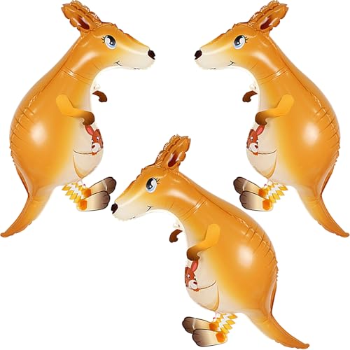 3 Stück Känguru Ballon, XXL Folienballon Tiere, Walking Tier Ballons, Luftballons Tiere, Kinder Geschenk, Deko für Kinder Geburtstag Party, Junge Mädchen Geburtstag Deko 3 Stück Känguru Ballon, XXL Folienballon Tiere, Walking Tier Ballons, Luftballons Tiere, Kinder Geschenk, Deko für Kinder Geburtstag Party, Junge Mädchen Geburtstag Deko von Qxwuyazbryl