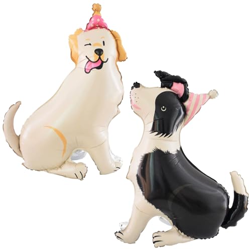 Hund Folienballon XXL, 2 Stück Tier Hunde Luftballon Tiere Ballons, Hunde Geburtstag Deko, für Kinder Geburtstag Party Hund Deko, Hunde Thema Party Dekoration, Geschenk Mitgebsel Mädchen Junge Hund Folienballon XXL, 2 Stück Tier Hunde Luftballon Tiere Ballons, Hunde Geburtstag Deko, für Kinder Geburtstag Party Hund Deko, Hunde Thema Party Dekoration, Geschenk Mitgebsel Mädchen Junge von Qxwuyazbryl