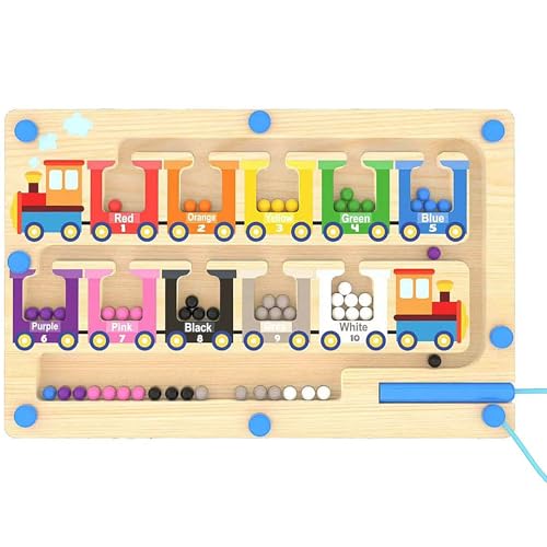 Qxwuyazbryl Montessori Spielzeug, Magnetspiel Labyrinth, Magnete Kinder Motorikspielzeug, Magnetisch Holzspielzeug, Farben Lernen Sortierspiel, ab 3 Jahre, Geschenk für Mädchen Jungen Qxwuyazbryl Montessori Spielzeug, Magnetspiel Labyrinth, Magnete Kinder Motorikspielzeug, Magnetisch Holzspielzeug, Farben Lernen Sortierspiel, ab 3 Jahre, Geschenk für Mädchen Jungen von Qxwuyazbryl