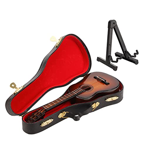 Qyebavge Miniatur-Gitarrenmodell – Exquisite Lindenholz-E-Gitarre Für Die Heimdekoration von Qyebavge