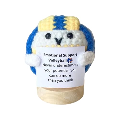 Qyljeiwred Emotional Support Crochet - Strickball mit inspirierendem Zitat | Emotionale Unterstützung Häkelball mit inspirierendem Zitat für Home Workplace Desktop Qyljeiwred Emotional Support Crochet - Strickball mit inspirierendem Zitat | Emotionale Unterstützung Häkelball mit inspirierendem Zitat für Home Workplace Desktop von Qyljeiwred