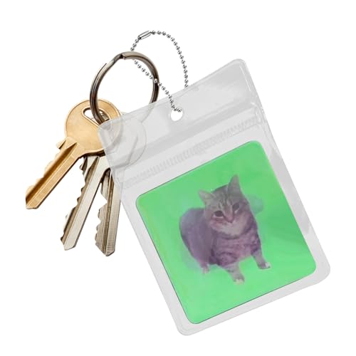 Qyljeiwred Linsenraster-3D-Kartenspielzeug | Fidget-3D-Linsenraster-Katzen-Schlüsselanhänger, lustige, abstrakte Kunst, beruhigendes Entspannungsgerät, tragbar für Kinder, Erwachsene, Studenten von Qyljeiwred