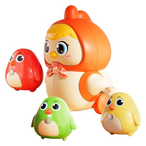 Cute Windup Toys, Toddler Crawling Toys, Jumping Chicken Toy, Easter Stocking Stuffers, Hand Clockwork Toy, Chicken Toys for Kids, Portable Windup Toy 3,07 x 2,83 x 2,17 Zoll für und Mädchen von Qzdtue