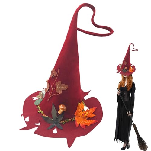 Halloween-Kostümhut, Hexenhut, Halloween-Hut, Filz, Stoff, 37,7 x 41 x 93 cm, Partyzubehör, Performance, Cosplay Halloween-Kostümhut, Hexenhut, Halloween-Hut, Filz, Stoff, 37,7 x 41 x 93 cm, Partyzubehör, Performance, Cosplay von Qzdtue