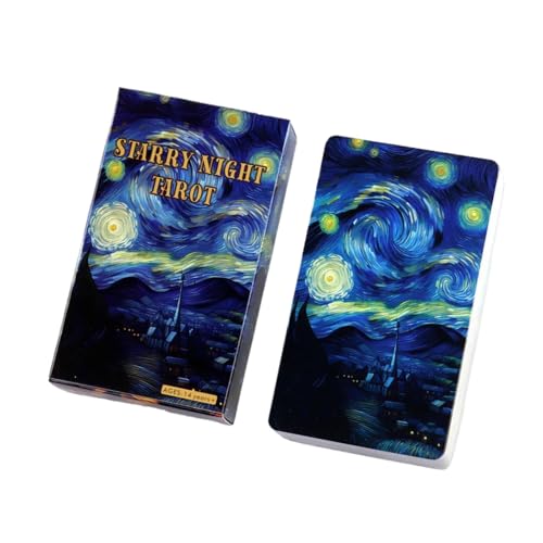 Night Tarot Cards, 78 Card Deck, English Oracle, 4,06 x 2,36 Zoll, Fate Wahrsagen, tragbares Reise-Set, Desktop Toy, Beginner Friendly, Spiritual Guidance, on The Go Entertainment Night Tarot Cards, 78 Card Deck, English Oracle, 4,06 x 2,36 Zoll, Fate Wahrsagen, tragbares Reise-Set, Desktop Toy, Beginner Friendly, Spiritual Guidance, on The Go Entertainment von Qzdtue