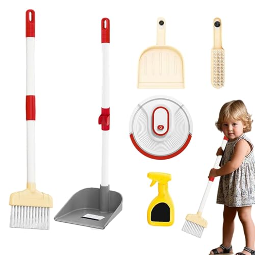 Pretend Play Educational Set, Pretend Plaything Vacuum Cleaner Kids Cleaning 650 g, Interactive and Girls, Fun and Learning Toy Set, Improves Motor Skills von Qzdtue