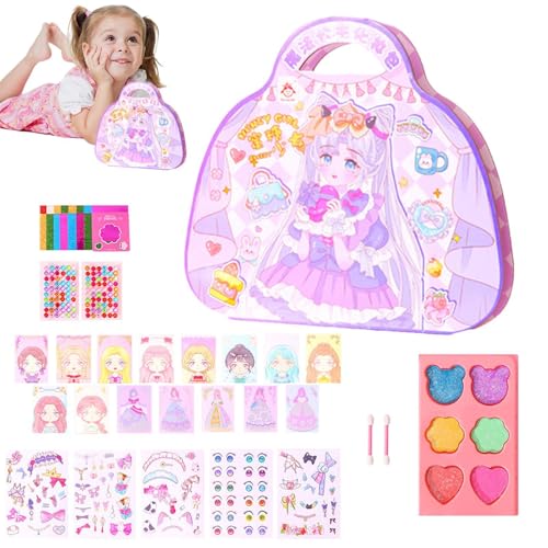Princess Makeup, Toy Makeup Set for Girls, Pretend Cosmetic Kit, Childrens Toy Makeup Set, Hands Creativity Makeup Toy 23 x 21 cm/9,06 x 8,27 Zoll für Hands Ability von Qzdtue