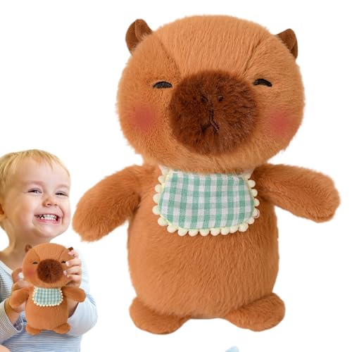 Qzdtue Cute Capybara Plüsch, 17,8 cm (7,8 Zoll) Stuffed Animal, Cuddly Doll mit Sound & Clapping, Sammlerstück, Huggable Dekoration für Wohnzimmer, Sofa & Schlafzimmer, Widely Used, niedliches Design von Qzdtue