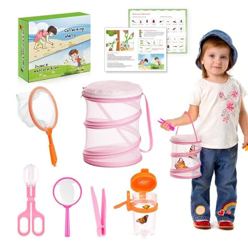 Qzdtue Fly Catcher Set Kids, Nature Exploration Tools, Kids Catching Kit, Hunting Set und Mädchen, 17 x 17 x 6 cm, tragbare Beobachtung für Playground von Qzdtue