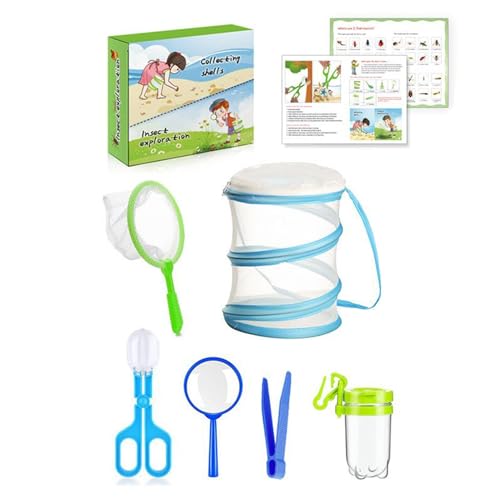 Qzdtue Fly Catcher Set Kids, Nature Exploration Tools, Kids Catching Kit, Hunting Set und Mädchen, 17 x 17 x 6 cm, tragbare Beobachtung für Playground von Qzdtue
