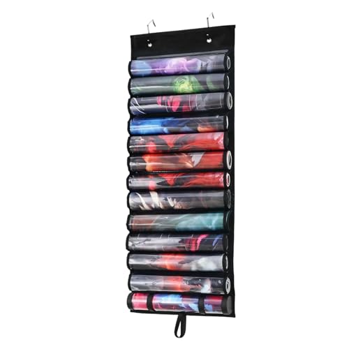 Qzdtue Game Mat Holder, Zubehör Storage Organizer, transparent, Slot Display, 59 x 39 x 15,55 x 0,79 cm, platzsparende Wandhalterung, Familienspielzimmer, Tür für Partys, Geburtstage, Home Play Area von Qzdtue