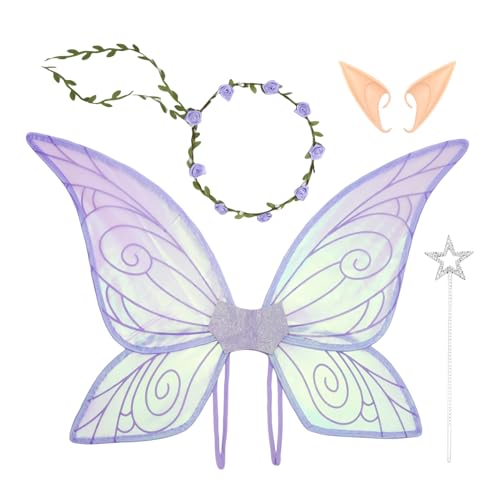 Qzdtue Princess Wings, Halloween Butterfly Wings Set, Dress Up Props 50,2 x 40,6 cm, Lightweight Sparkling Design, verstellbare Riemen, langlebiger Rahmen, ideal für Feiertage, Geburtstag Qzdtue Princess Wings, Halloween Butterfly Wings Set, Dress Up Props 50,2 x 40,6 cm, Lightweight Sparkling Design, verstellbare Riemen, langlebiger Rahmen, ideal für Feiertage, Geburtstag von Qzdtue