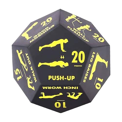 Qzdtue Workout Dice, Fitness Game Set, Tragbares Übungs-Tool, 12 x 10 x 10 cm Stärke, Trainingshilfe, 2 x Schaumstoff, Heimstudio und Reise-Workout-Motivation von Qzdtue