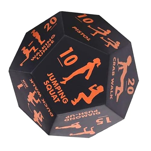 Qzdtue Workout Dice, Fitness Game Set, Tragbares Übungs-Tool, 12 x 10 x 10 cm Stärke, Trainingshilfe, 2 x Schaumstoff, Heimstudio und Reise-Workout-Motivation von Qzdtue
