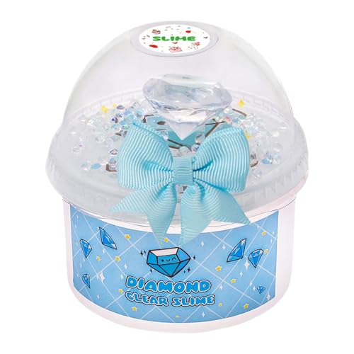 Sludge Boys, Crunchy Bubble Clear Crystal Soft Sludge, Fun Educational Kids Stocking Stuffer, Color Blue Stretch and Twist Mud for Thanksgiving, Birthday, Easter von Qzdtue