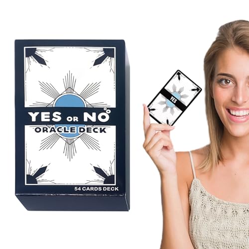 Tarot Cards, Oracle Deck, Divination Tool, 4,13 x 2,48 Zoll, Yes Or No Answer System, kompakte Reisegröße, für Frauen Männer Beginners Spiritual Readings Coffee Table Display von Qzdtue