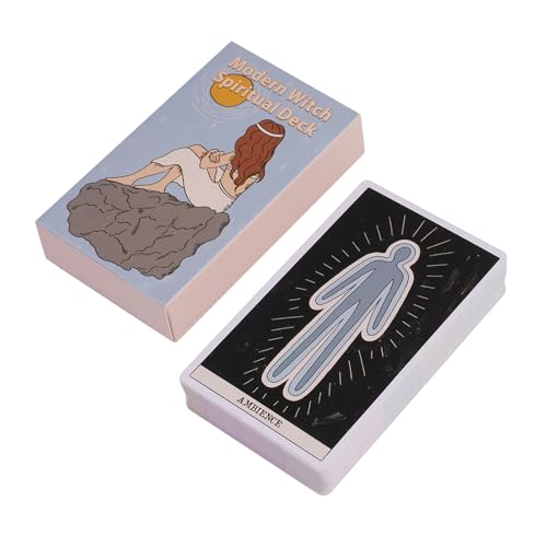 Tarot Cards Deck, Wahrsagenspiel Oracle Game, Mystical Fortune Telling Set, 9,49 Zoll 60 Stück, Sammlerstück, vibrierendes Artwork Design, bunt, für Zuhause, Club, Urlaub, Party Use von Qzdtue