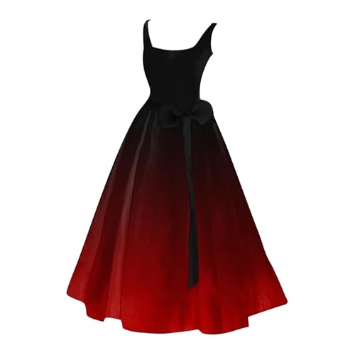 Qzeanxy Mittelalter Kleidung Damen - Renaissance Kostüm Halloween Fledermausärmel Kleider Festlich Retro Elegant Kleid Ärmelloses Vampir Hexenkostüm Schwarz Steampunk Casual Karneval von Qzeanxy